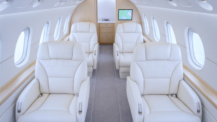 Hawker 900XP Jet Interior